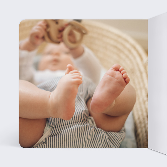 Faire part naissance Couronne Hiver Intérieur Gauche