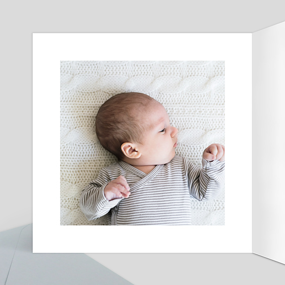 Faire part naissance Douces mains Intérieur Gauche