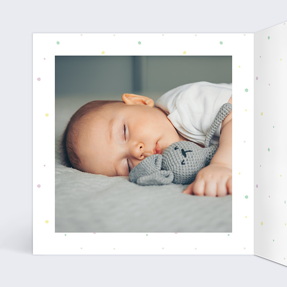 Faire part naissance Famille Intérieur Gauche