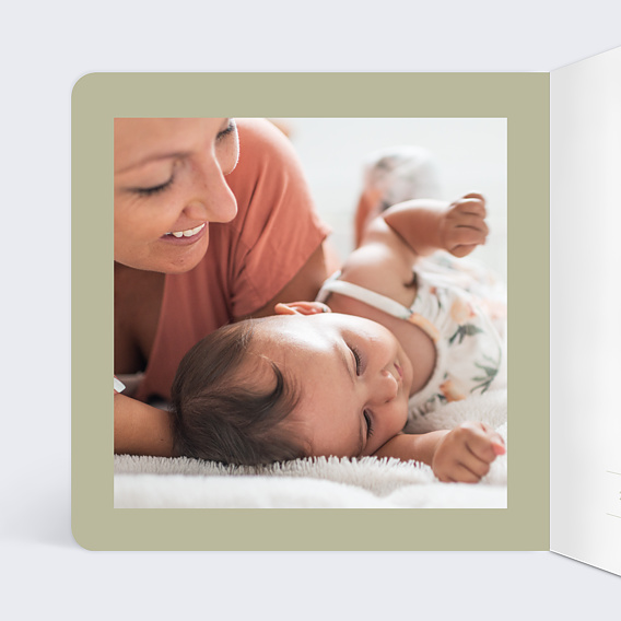 Faire part naissance Lettrine Multiphoto Intérieur Gauche