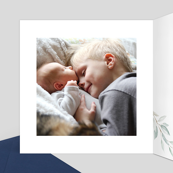 Faire part naissance Lettrine Intérieur Gauche