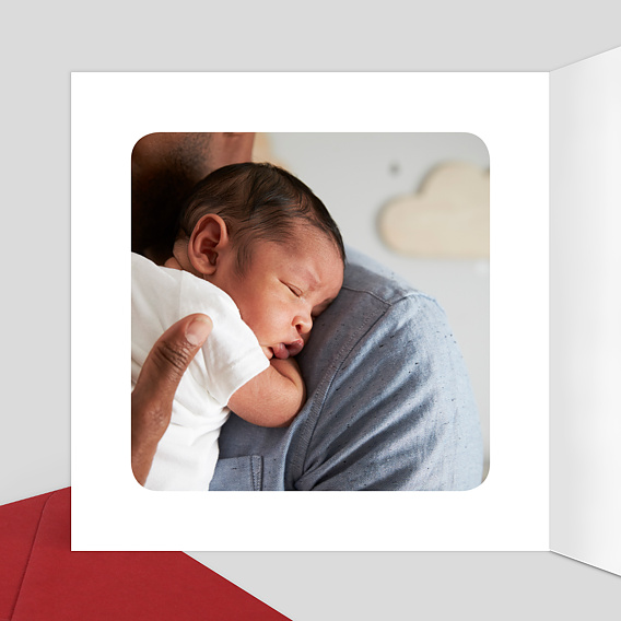 Faire part naissance Ligne d'Amour Intérieur Gauche