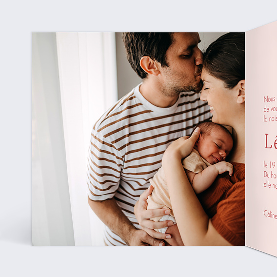 Faire part naissance Lilliputiens x Popcarte - Léna la licorne Intérieur Gauche