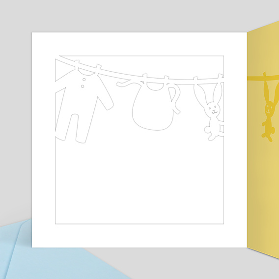 Faire part naissance Linge de bébé Intérieur Gauche