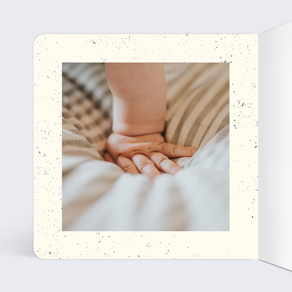 Faire part naissance Marbre Acidulé Intérieur Gauche