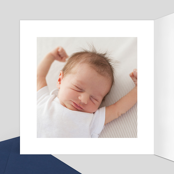 Faire part naissance Marinière Intérieur Gauche