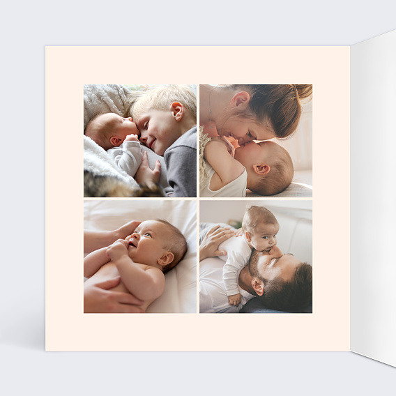 Faire part naissance Mini Rainbow Intérieur Gauche