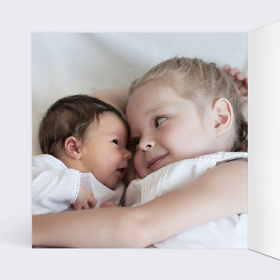 Faire part naissance Panda ballons Intérieur Gauche