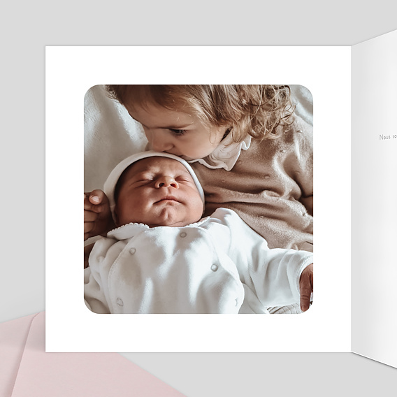 Faire part naissance Papillons Intérieur Gauche