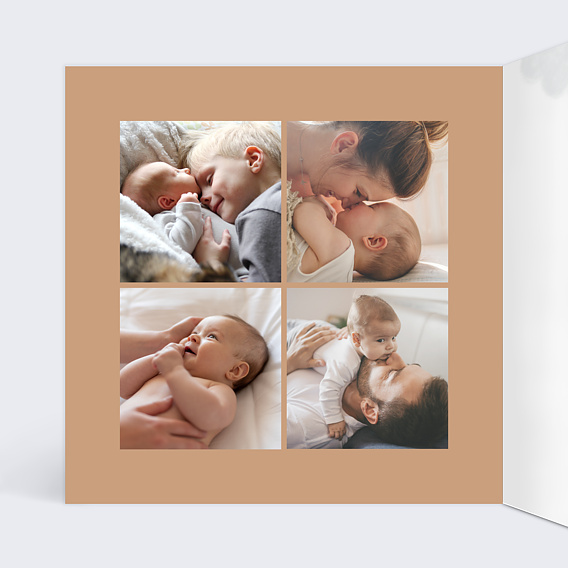 Faire part naissance Petit Aviateur Intérieur Gauche