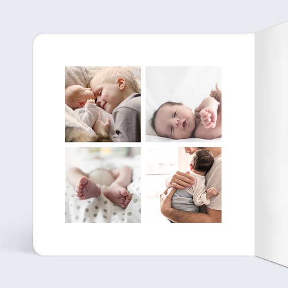 Faire part naissance Petit Poussin Intérieur Gauche