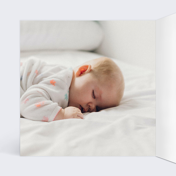 Faire part naissance Photo Brindille Intérieur Gauche