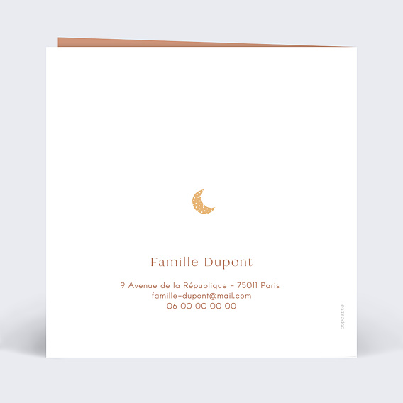 Faire part naissance Lettrine Arc-en-Ciel Verso