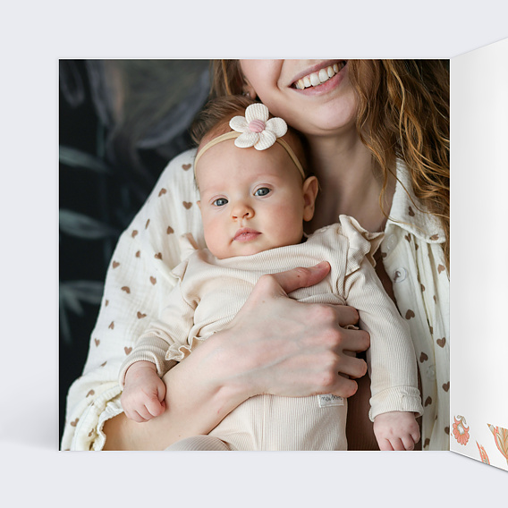 Faire part naissance Liberty bohème Intérieur Gauche