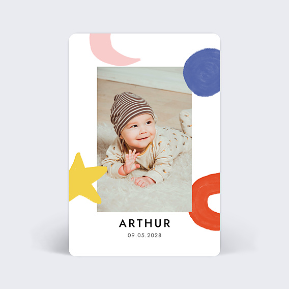 Faire-part Naissance Formes Colorées