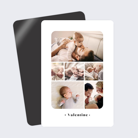 Faire part naissance Pêle-mêle Minimaliste