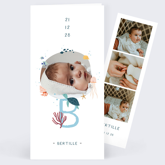 Faire part naissance Sous l'Océan