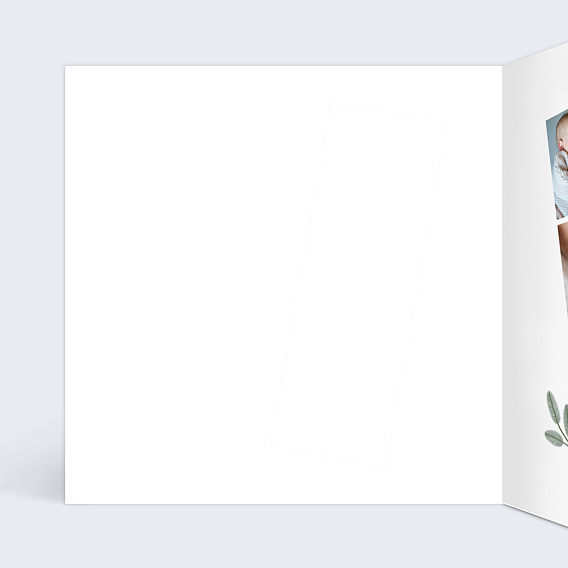 Faire part naissance Découpe Jungle Intérieur Gauche