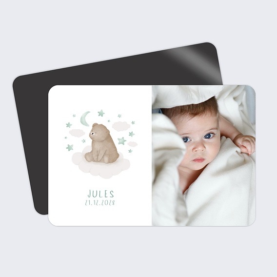 Faire part naissance Ourson Nuage