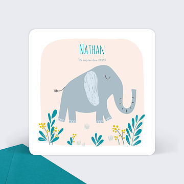 Faire-part Naissance Eléphant original