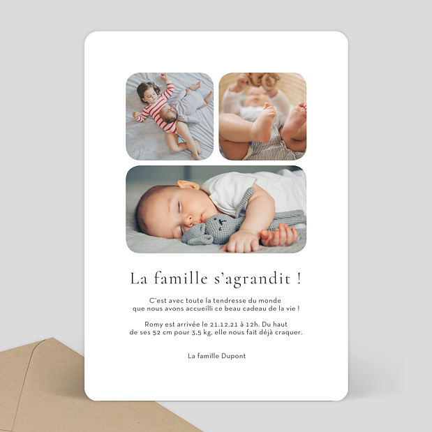 Faire-part Naissance Grande Sœur Verso