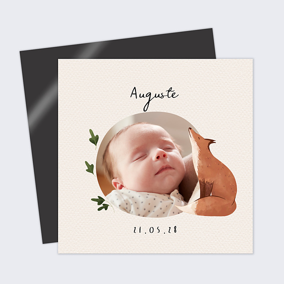 Faire part naissance Joli Renard