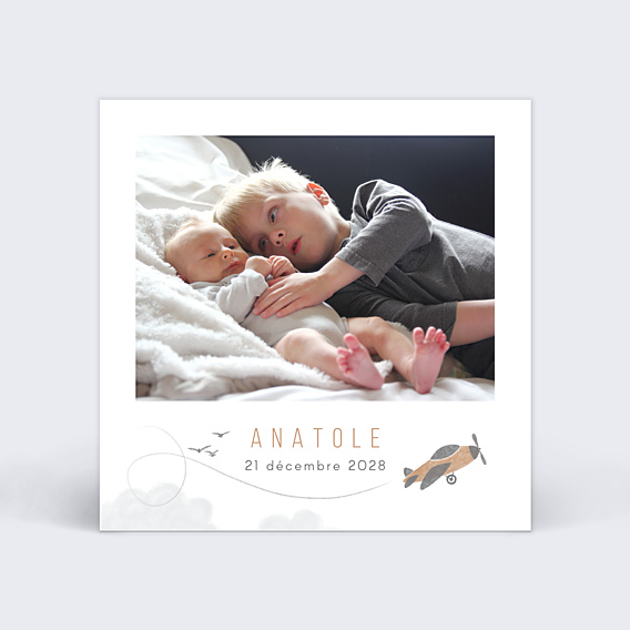 Faire part naissance Petit Aviateur