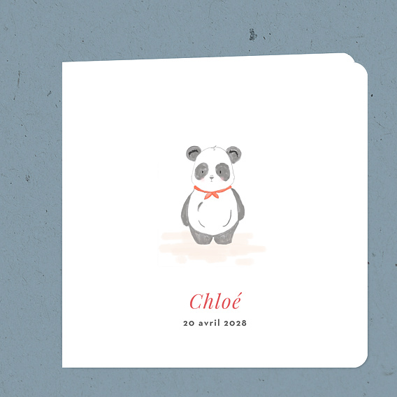 Faire part naissance Baby Panda