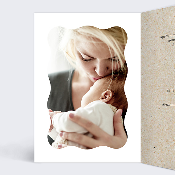 Faire part naissance Photomaton Nature Intérieur Gauche