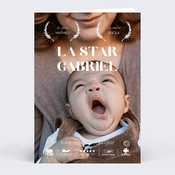 Faire part naissance Grande affiche