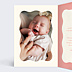 Faire-part Naissance Rayure abricot et rose