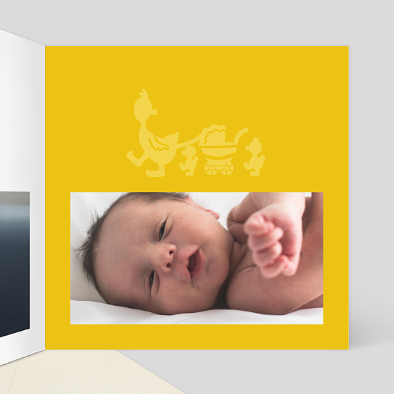 Faire part naissance Oie Landau Intérieur Droit