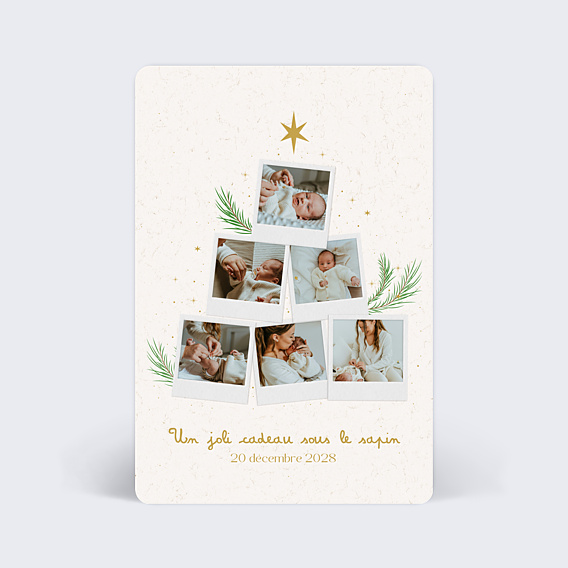 Faire-part Naissance Bébé Noël