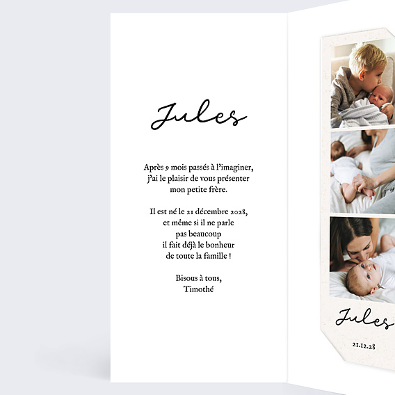 Faire-part Naissance Mon petit frère