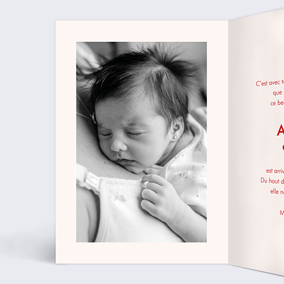 Faire-part Naissance Coeurs
