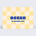 Faire-part Naissance Baby damier jaune beurre