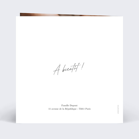 Faire part naissance Bienvenue Blanc Verso