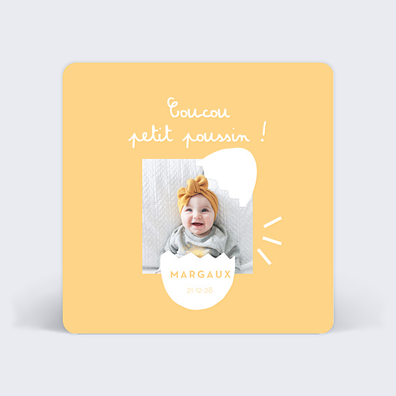 Faire part naissance Petit Poussin