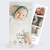 Faire-part Naissance Certificat Vertical Noir