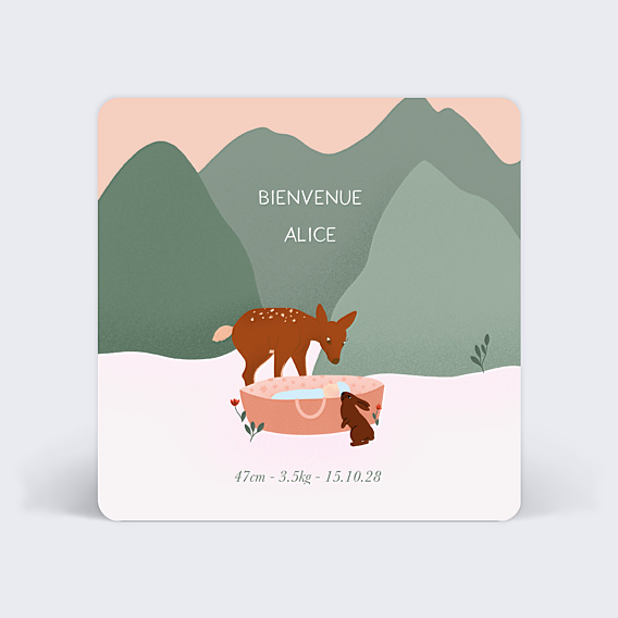 Faire part naissance Bébé de la montagne