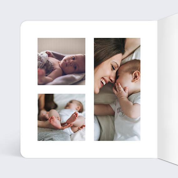 Faire part naissance Couronne de Jouets Intérieur Gauche