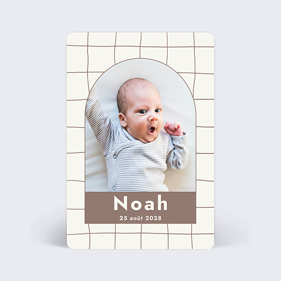Faire-part Naissance Douce grille arche
