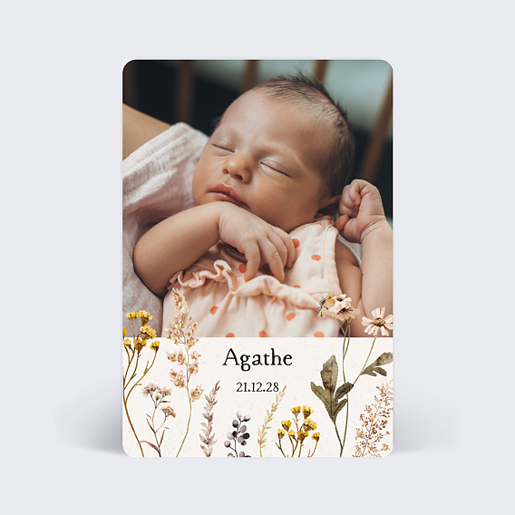 Faire part naissance Bouquet Sauvage