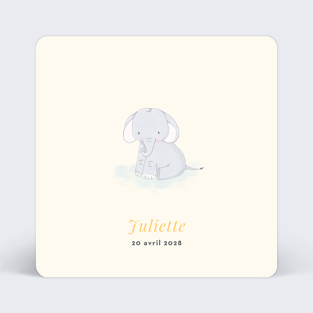 Faire-part de naissance Baby elephant