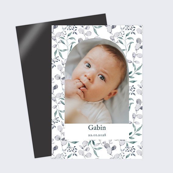 Faire part naissance Hiver aquarelle