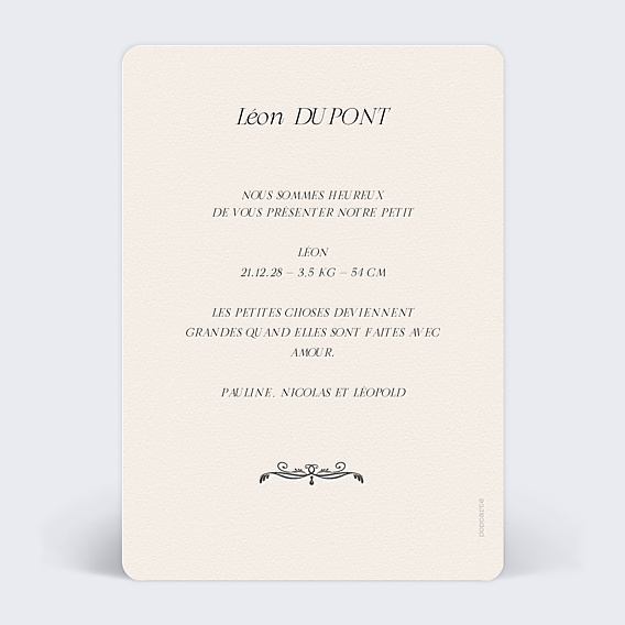 Faire-part Naissance Parchemin