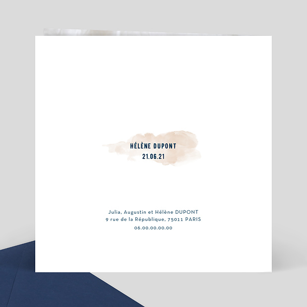 Faire-part de Naissance Dorure Mystique Verso