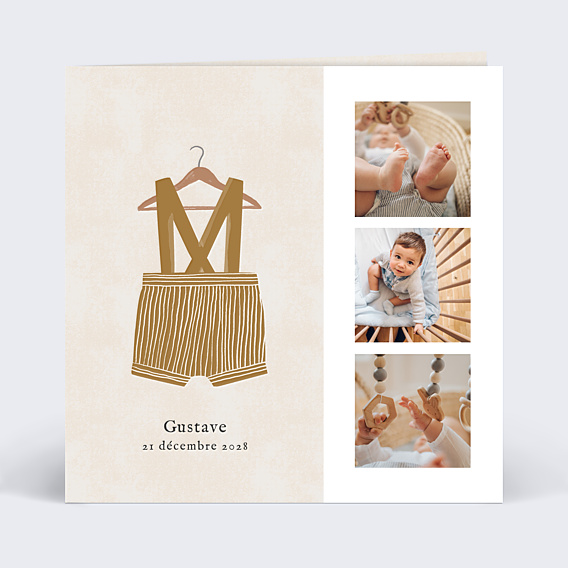 Faire part naissance Petits Vêtements Garçon