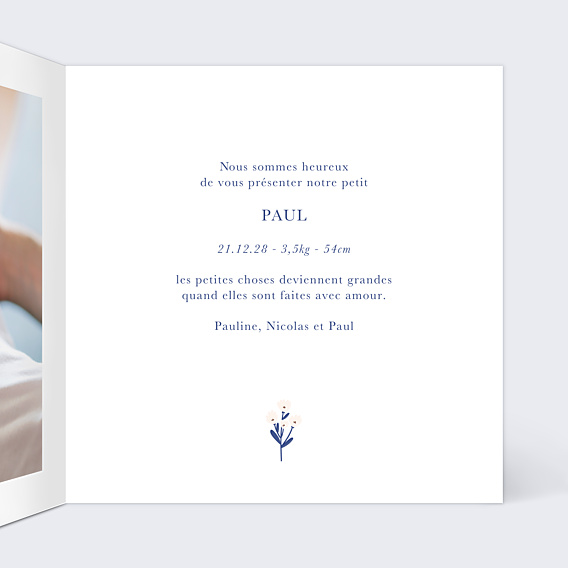 Faire-part Naissance Liberty Hiver