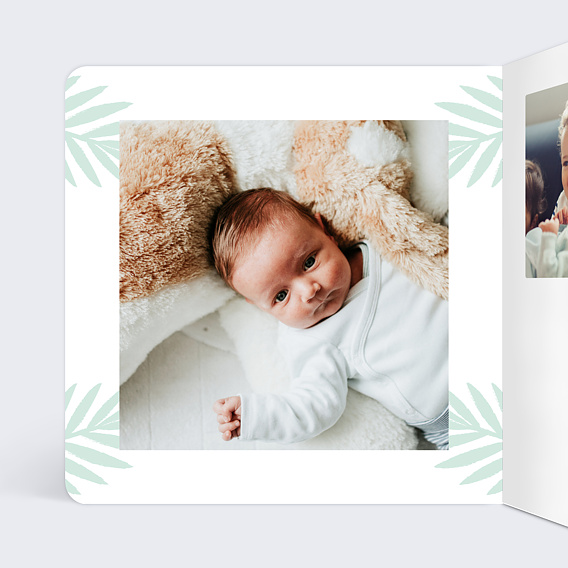 Faire part naissance Famille Animaux Intérieur Gauche